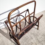 Wicker rattan magazine holder
