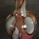 Vase soliflore in enamelled opaline decoration of pearly patterns 20 cm