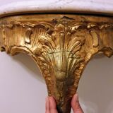 Antique gilded console table rococo style first half of 1900s