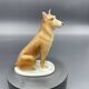 Vintage sitting dog in porcelain Zsolnay Pécs – Hungary, 1960s