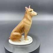 Vintage porcelain sitting dog Zsolnay Pécs – Hungary, 1960s