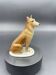 Vintage sitting dog in porcelain Zsolnay Pécs – Hungary, 1960s