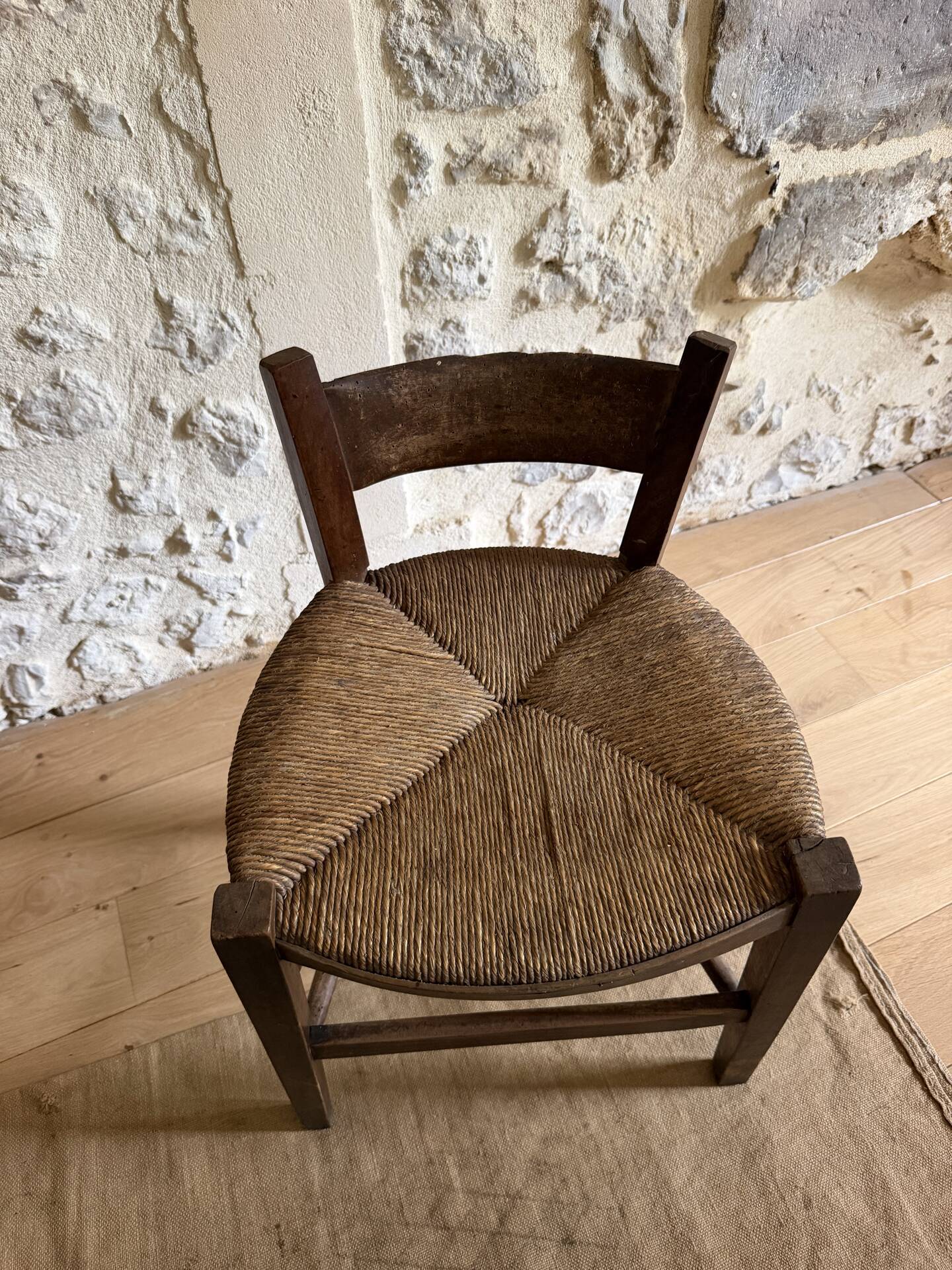Old wooden country chair.
