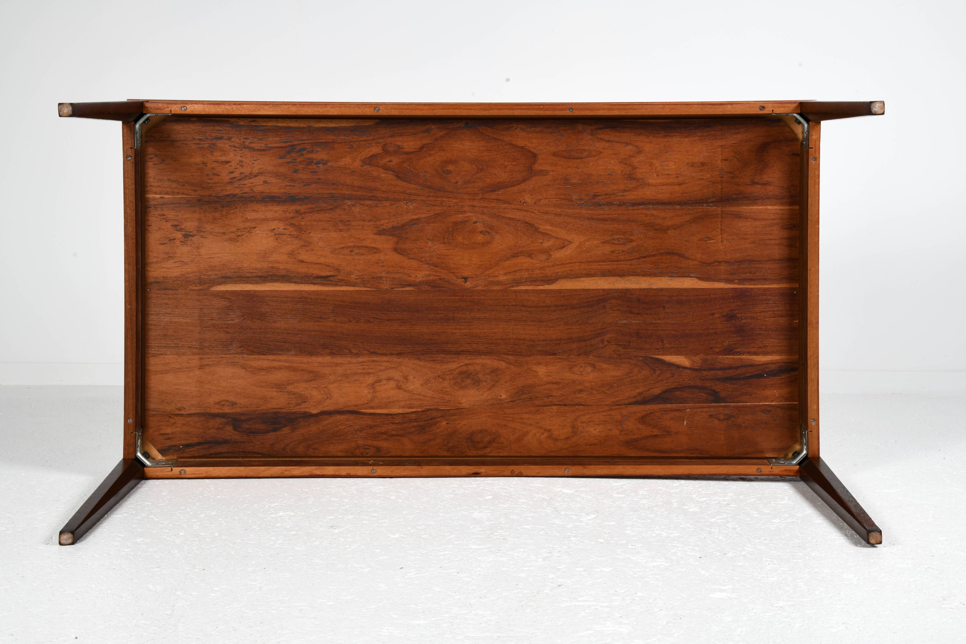 Scandinavian rosewood and ceramic coffee table