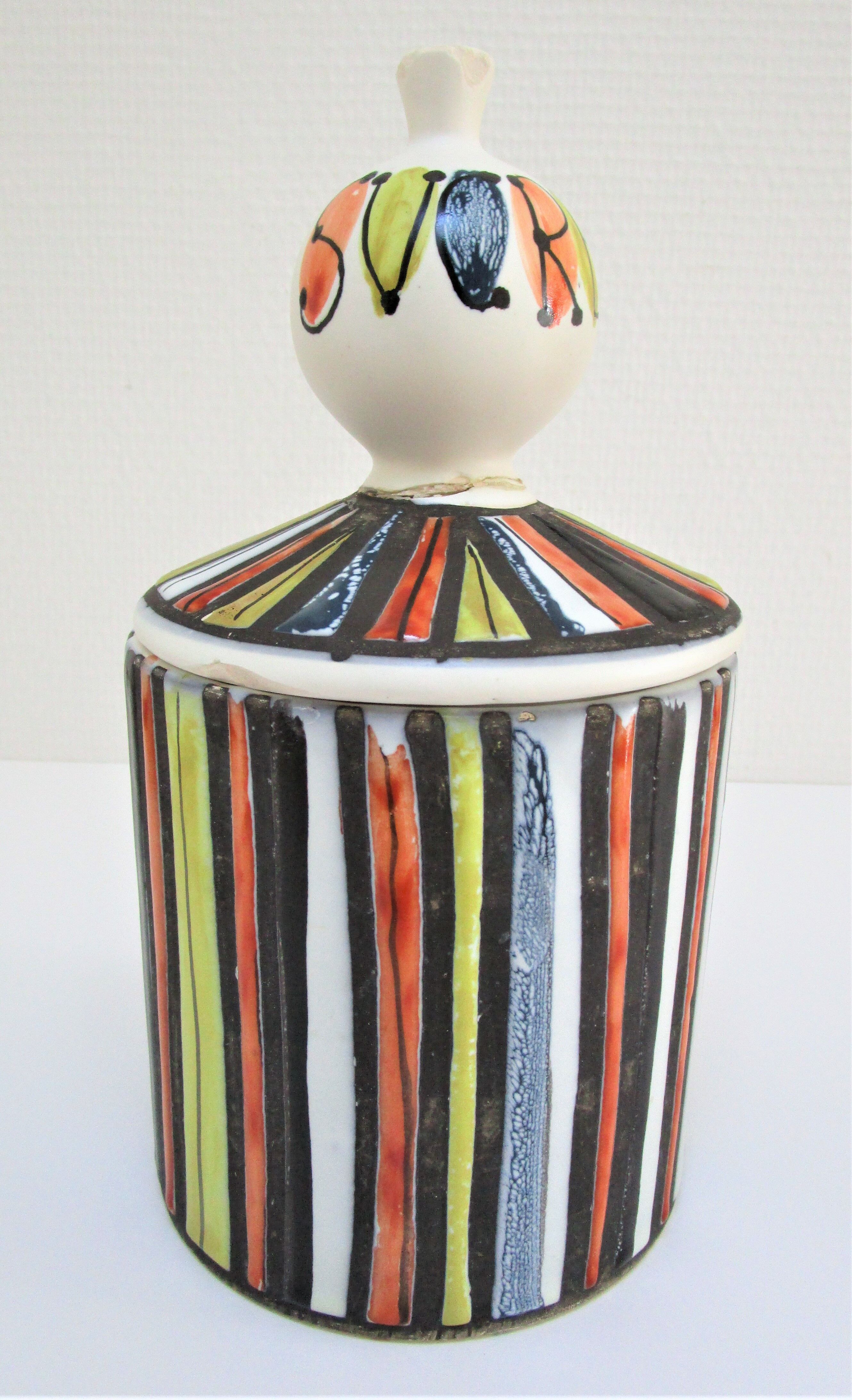 Ceramic sugar pot vallauris decoration pyjamas Roger Capron