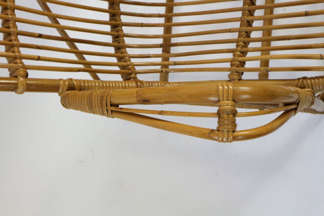 Pair of vintage bamboo armchairs, Bonacina style