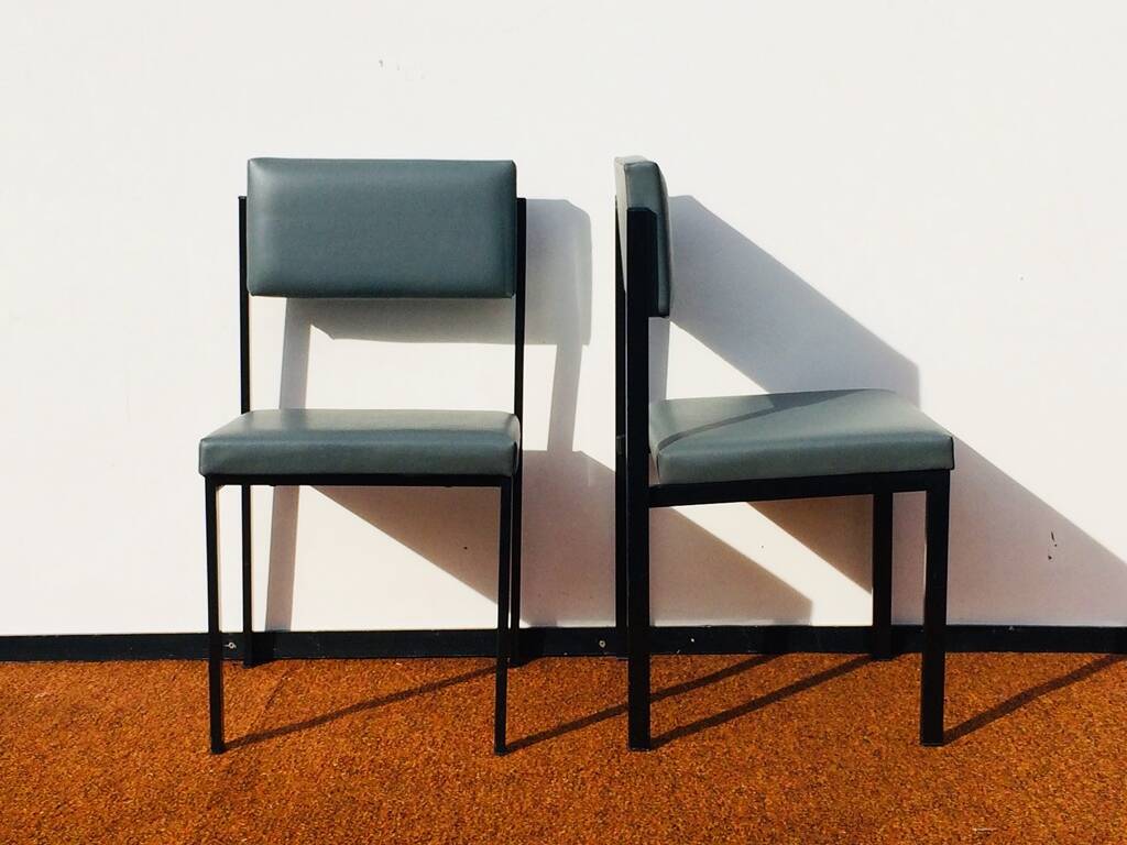 Pair of Pastoe style chairs. Vintage 60s.