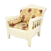 Wooden armchair with flowers, 1980