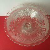 Coupe sur pied en verre moulé