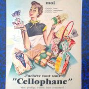 Colorful Cellophane advertisement from a period magazine
