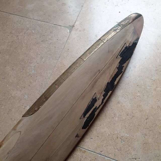 Old wooden airplane propeller