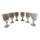 Set of 6 antique 19th century bistro balloon glasses