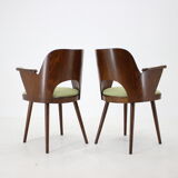 Ensemble de quatre chaises à manger Oswald Haerdtl des années 1960, Tchécoslovaquie