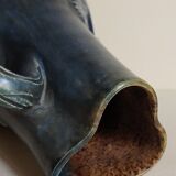 19th century grapes barbotine pitcher