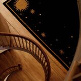 NORDIC KNOTS - Celestial – Deep Navy/Ocher - 120 x 180 cm