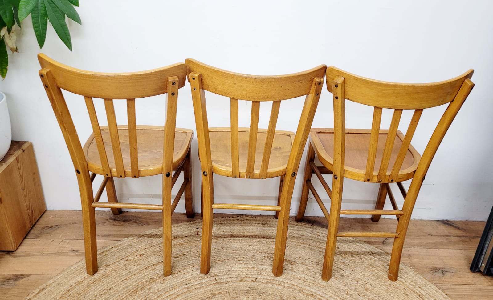Three bistro chairs