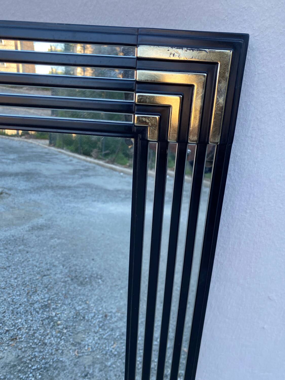 Large geometric rectangular mirror ORDER NUMBER around 1970