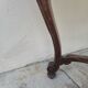 Louis XV style game table in solid oak and richly decorated marble