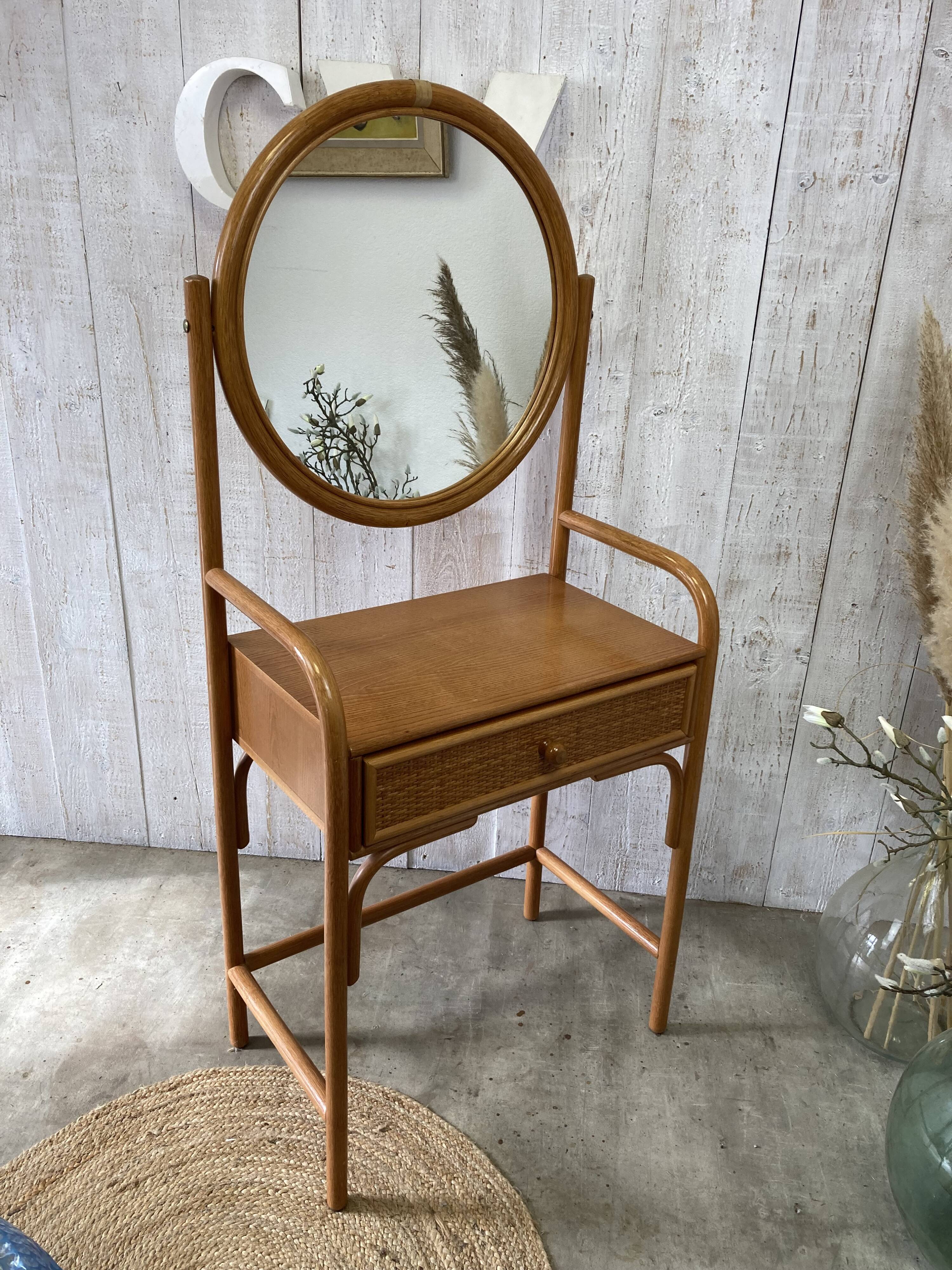 Vintage rattan dressing table