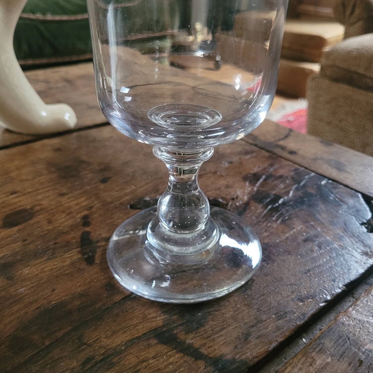 Verre tulipe ancien, fin XIXe-début XXe
