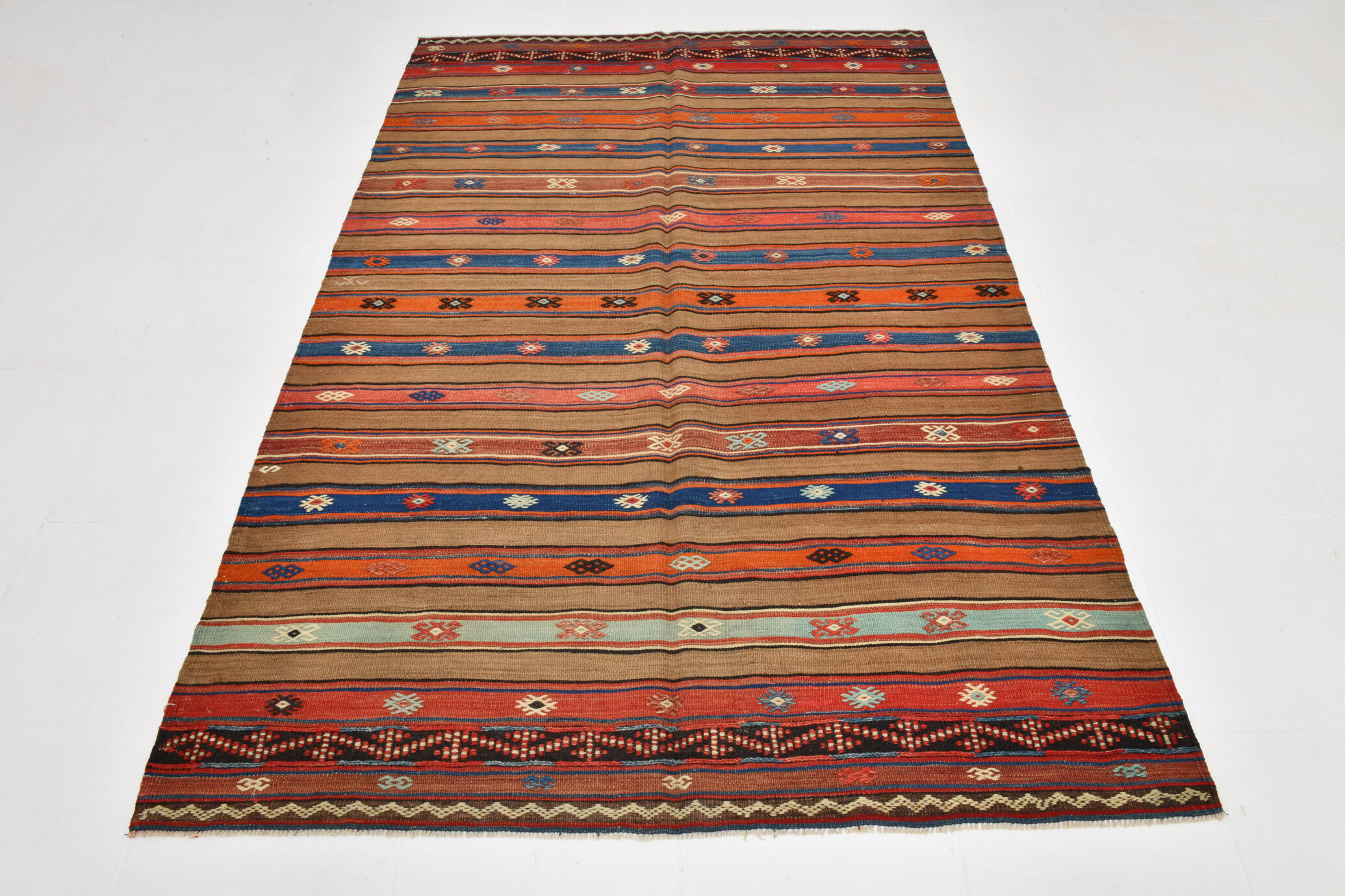 5x8 Kilim Modern Area Rug, 162x241Cm