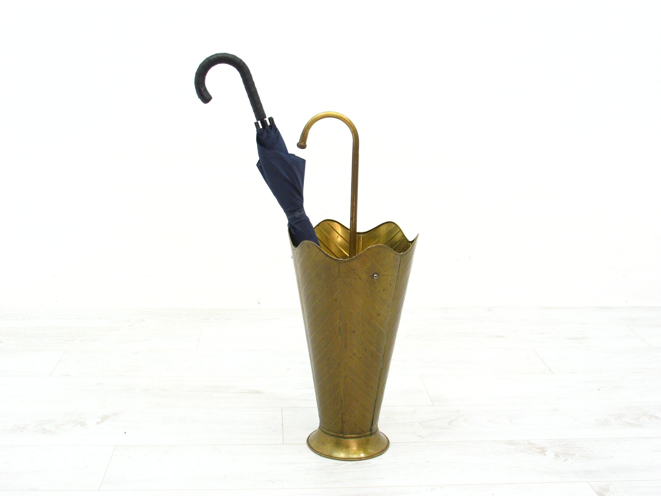 Vintage umbrella stand in metal, 1970s