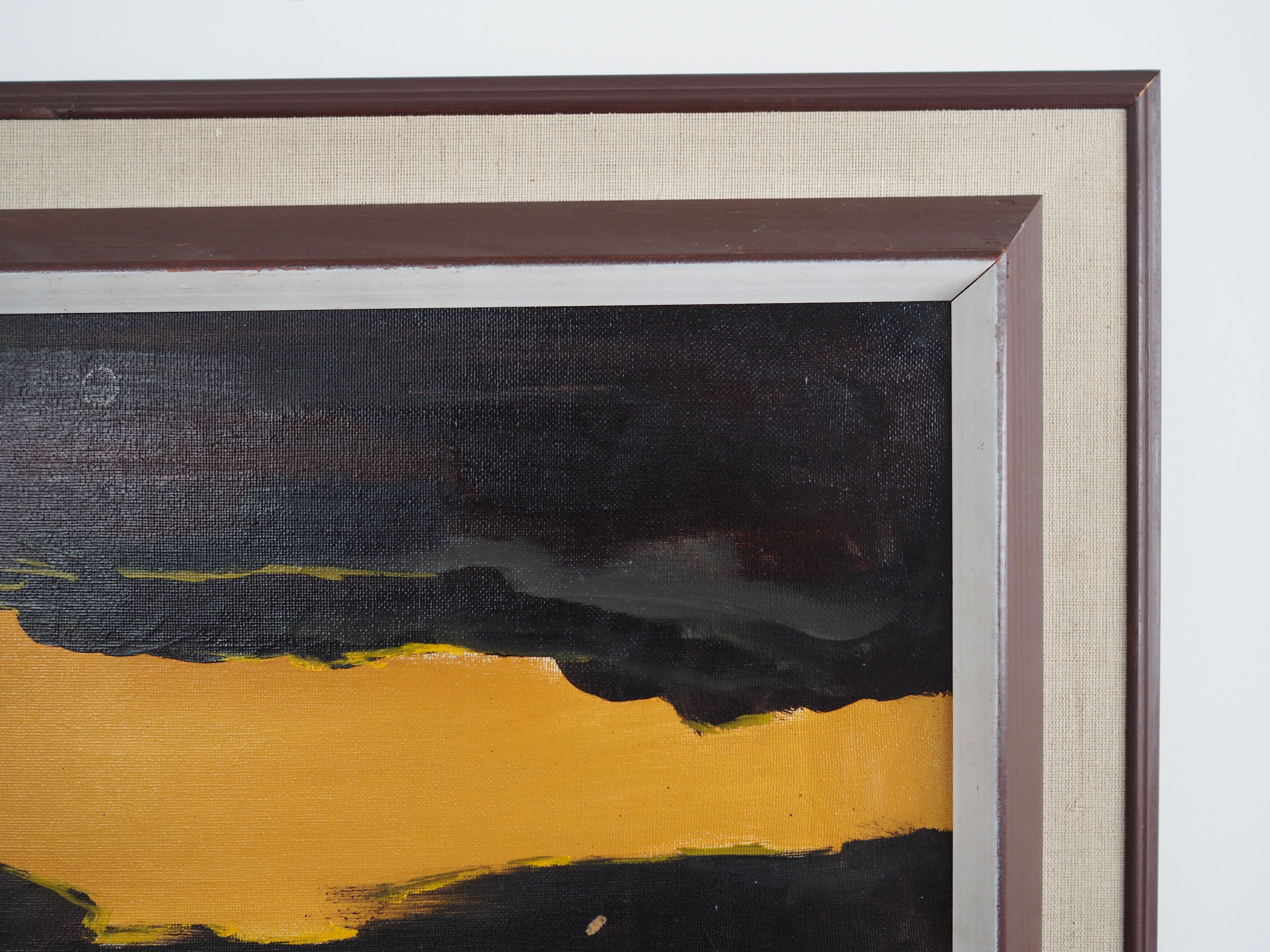 Painting „The Winter Aurora”, Scandinavian design, 1970s