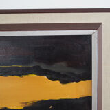 Painting „The Winter Aurora”, Scandinavian design, 1970s