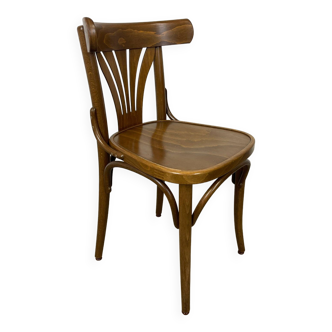 Bentwood bistro chair with palm leaves 1970s France