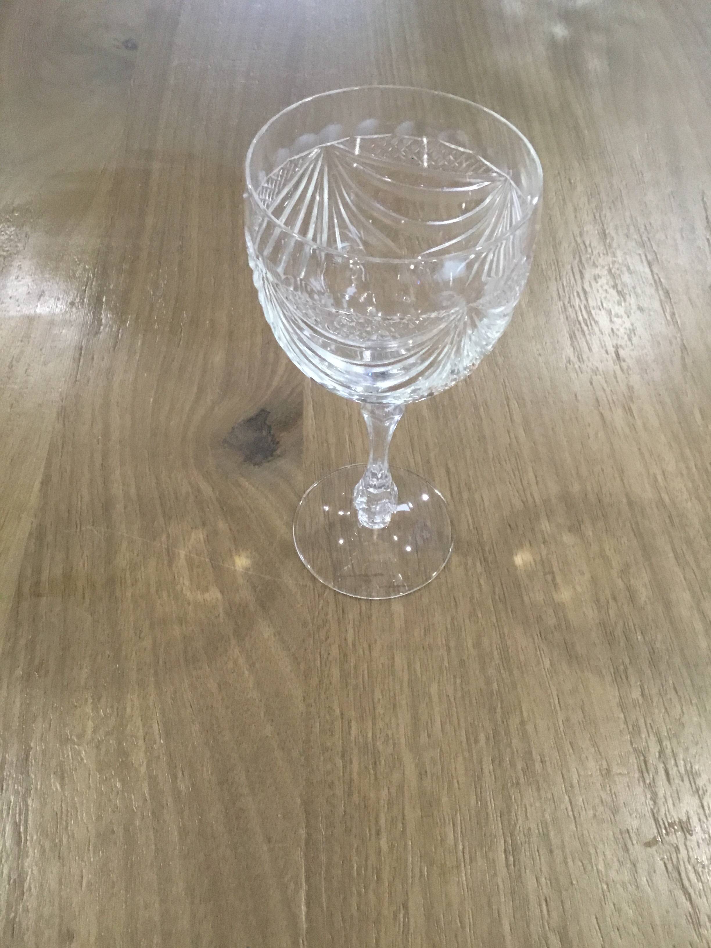 Carafe and crystal glasses