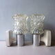 Pair of chrome and glass the 1970s Targetti