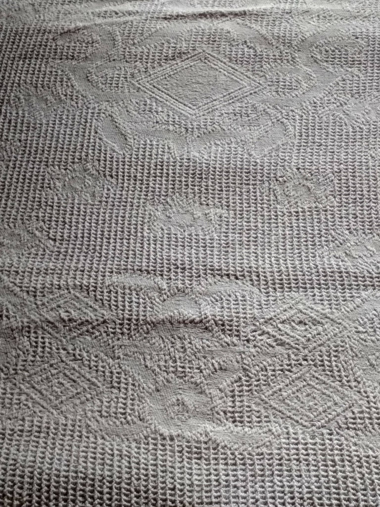 Dessus de lit en coton blanc  tissé , lit 1 place