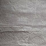 Bedspread in woven white cotton, single bed