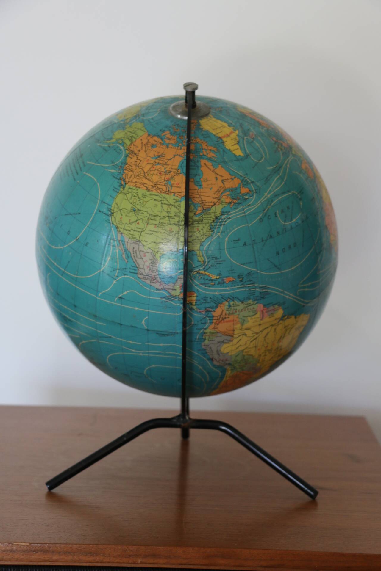 Globe terrestre carton TARIDE 1979