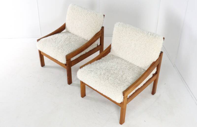 Pine armchair 'Gassel' Cream | one off a kind designer chair custom made