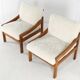 Pine armchair 'Gassel' Cream | one off a kind designer chair custom made