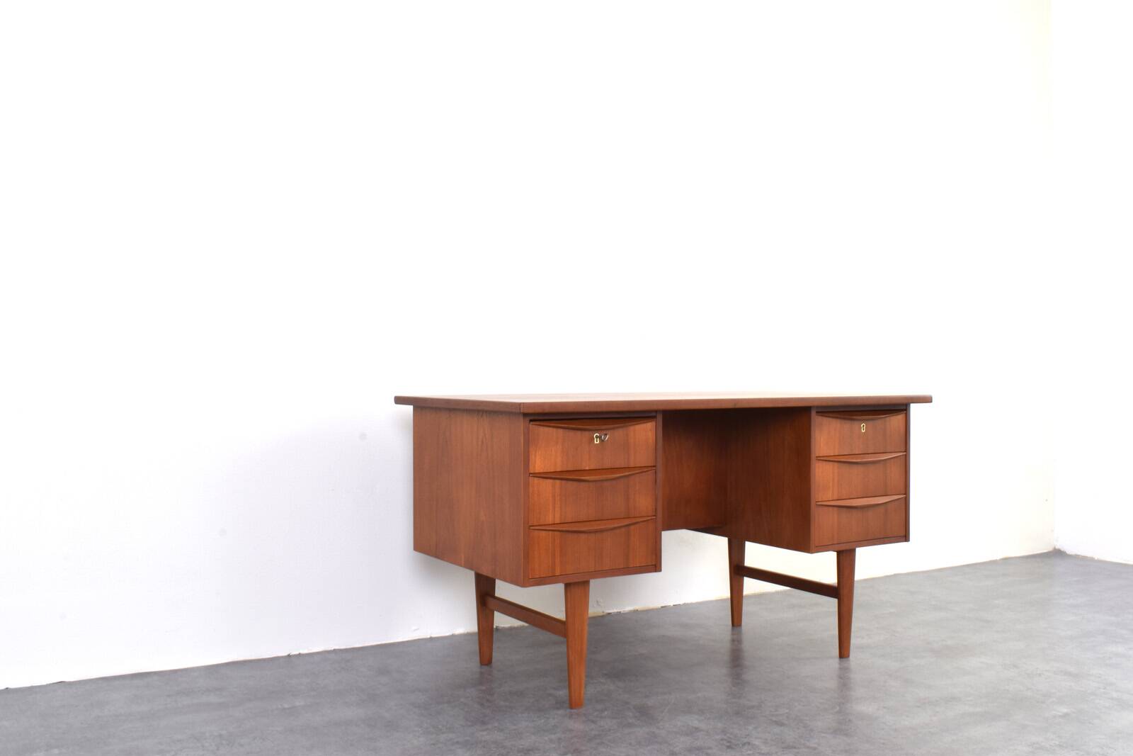 Mid-Century Danish Teak Executive Desk, 1960s.