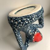 Vase fat lava blue design 70s