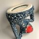 Vase fat lava blue design 70s