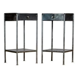 Set Iron Nightstands, 1910's