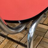Pair of red Formica chairs Roc 1960