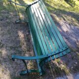 Green public bench