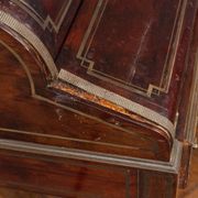 Mahogany cylinder desk nineteenth style Louis XVI red marble