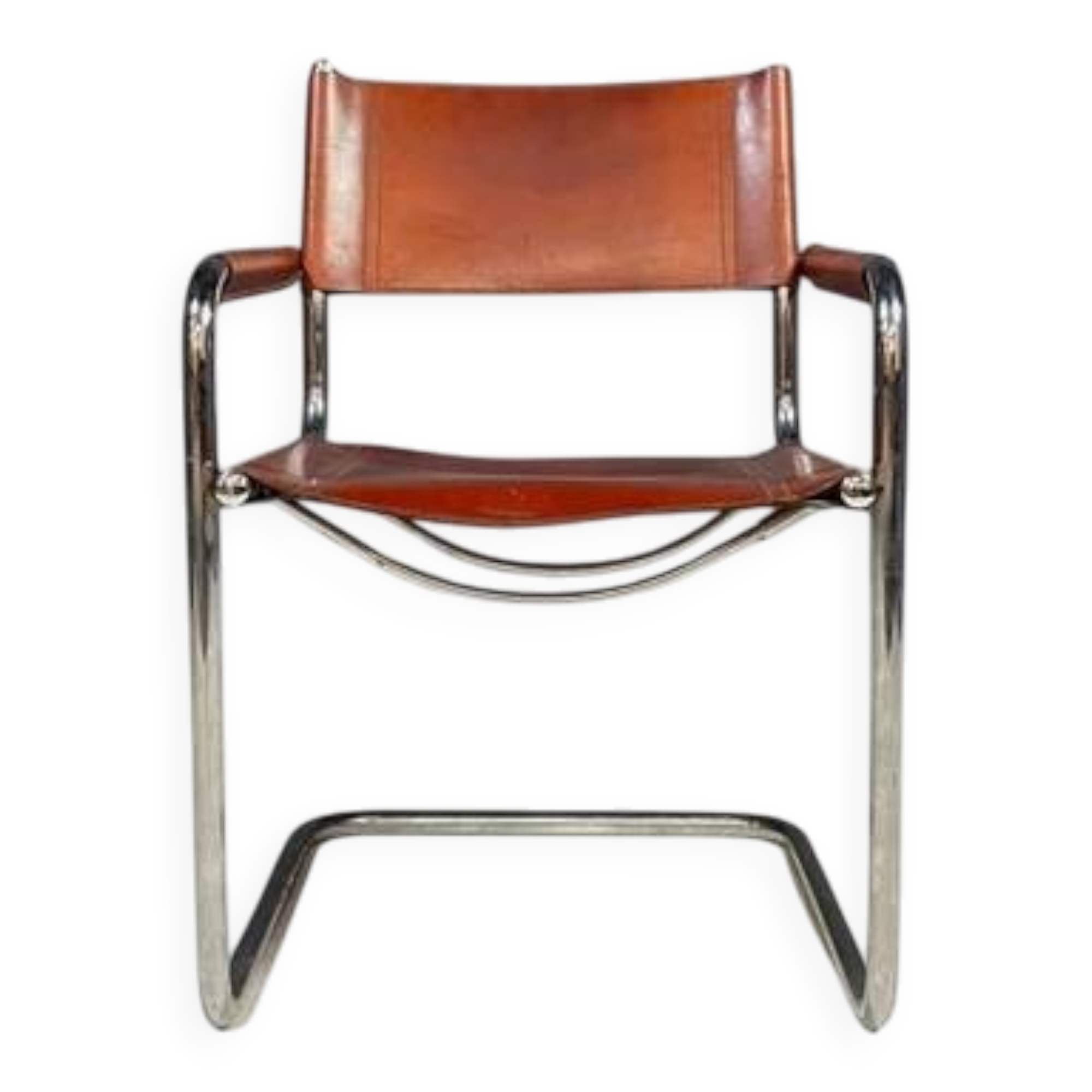 Vintage chrome and leather chair