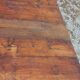 19th century farmhouse table in oak and poplar with spindle legs 198cm