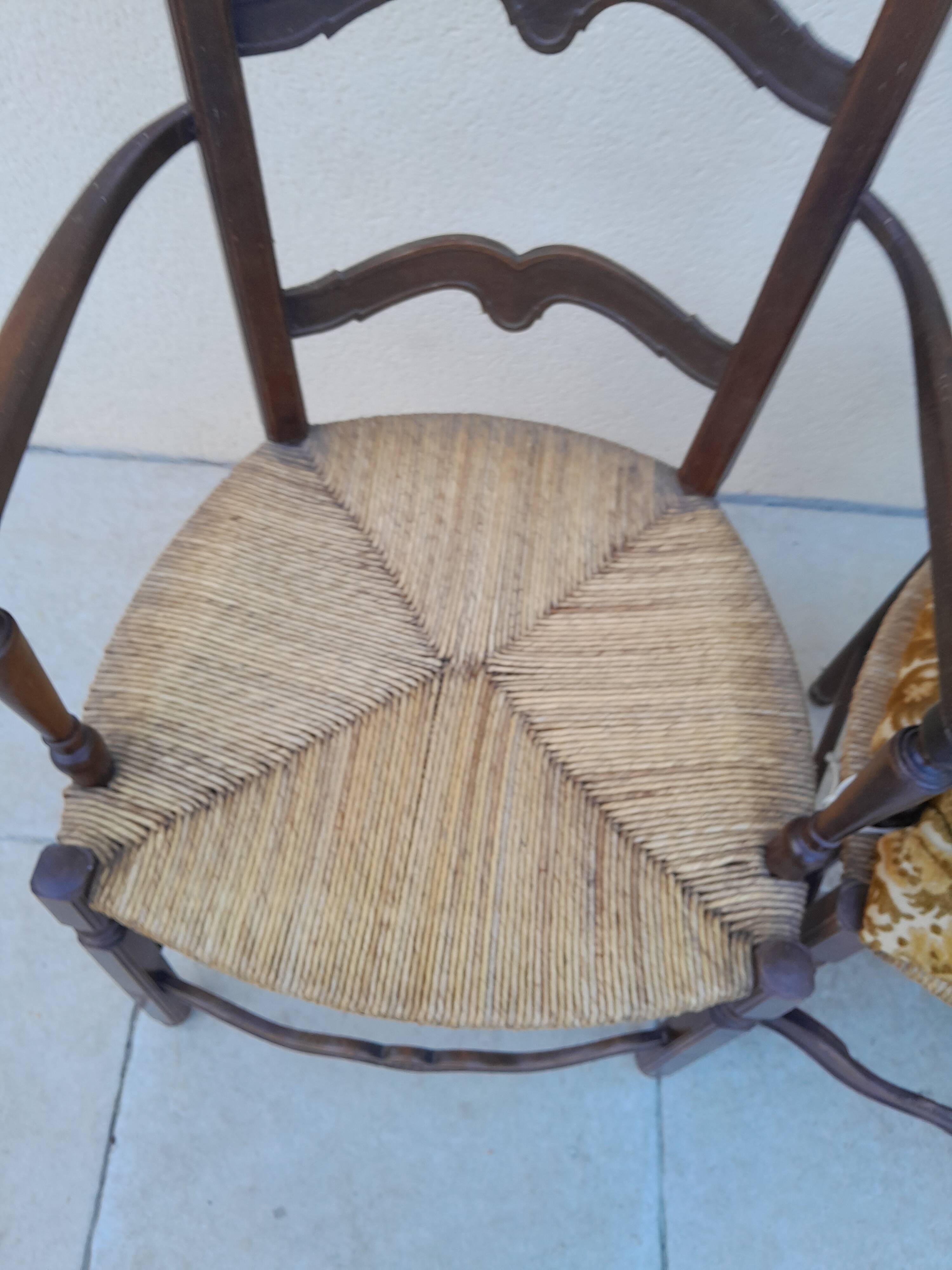 Pair of old Provençal armchairs