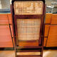 vintage wooden folding chairs with caning