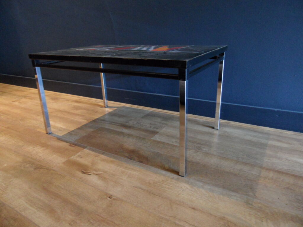 Mid century coffee table with tiles 1960's
