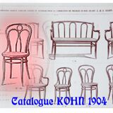 2 engelstuhl bistro chairs from Kohn n°36 around 1900 canned