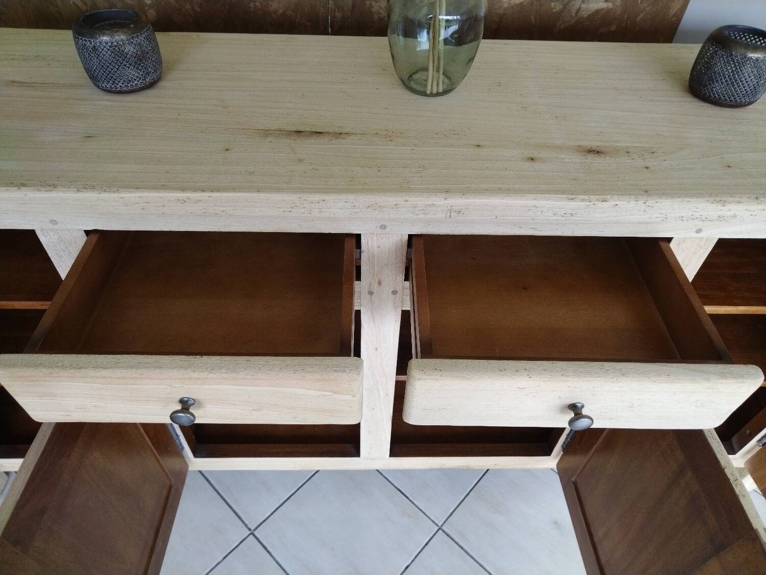 Large renovated solid oak sideboard